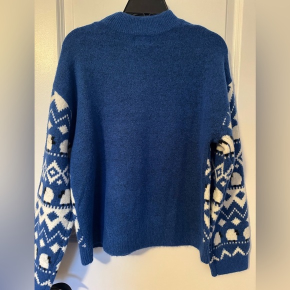 H&M Jacquard Knit Fair Isle Sheep Size Small Sweater - Picture 2 of 6